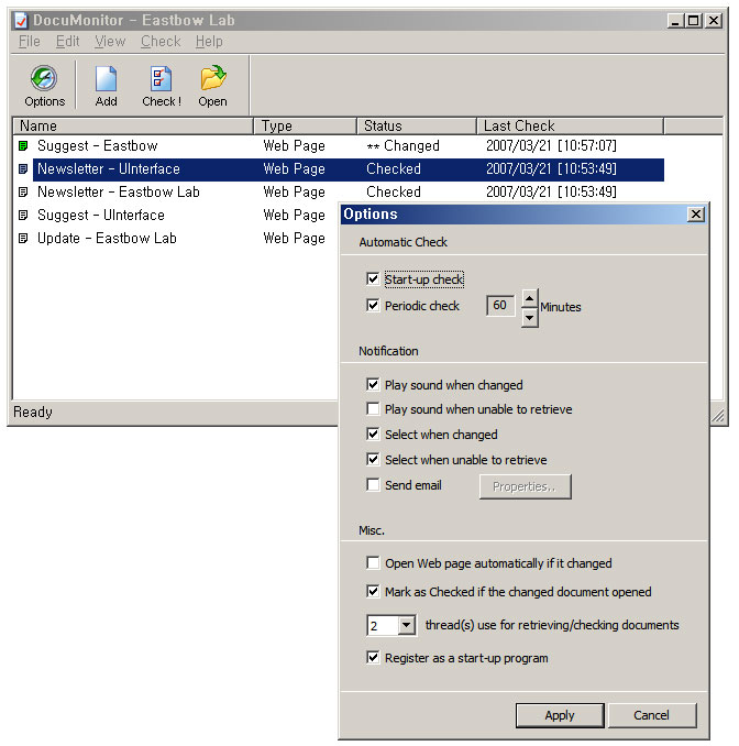 Page automatically