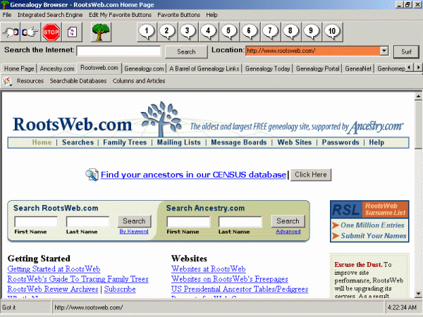 Genealogy Browser 1.0