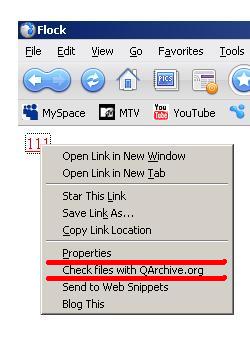 QArchive.org Antivirus Checking. Firefox version 1.0