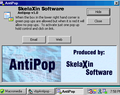 AntiPop 1.0Browsing Tools by SkelaXin Software - Software Free Download