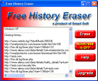 Free History Eraser 2.3Browsing Tools by Smart Soft - Software Free Download