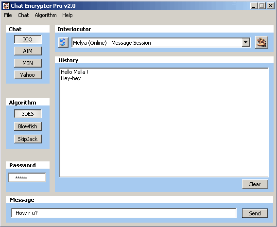 Chat Encrypter Pro 2.0Chat by Solidlabs Technology - Software Free Download