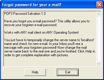 Email Password Recovery (pop3)