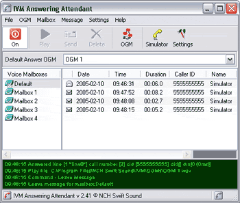 IVM Telephone Answering Software 2.06Communication by NCH Swift Sound - Software Free Download