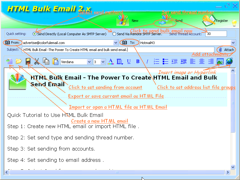 HTML Bulk Email