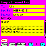 Simple Internet Fax for Palm