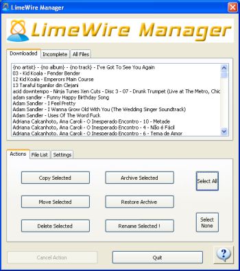 LimeWire Manager