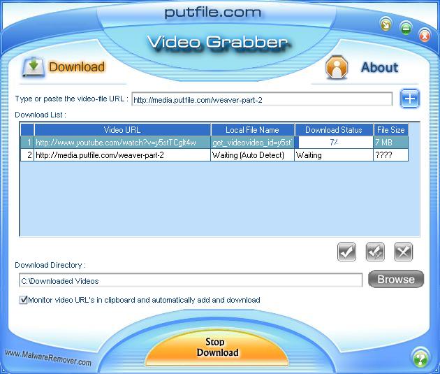 Putfile.com Video Grabber