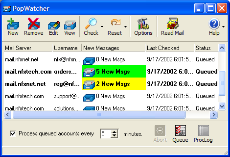 PopWatcher 1.0E-Mail by NFX technologies - Software Free Download