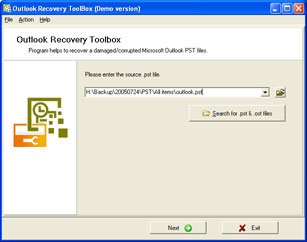 Outlook Recovery ToolBox