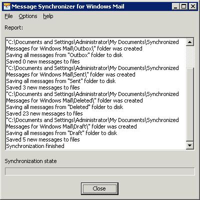 Message Synchronizer for Windows Mail