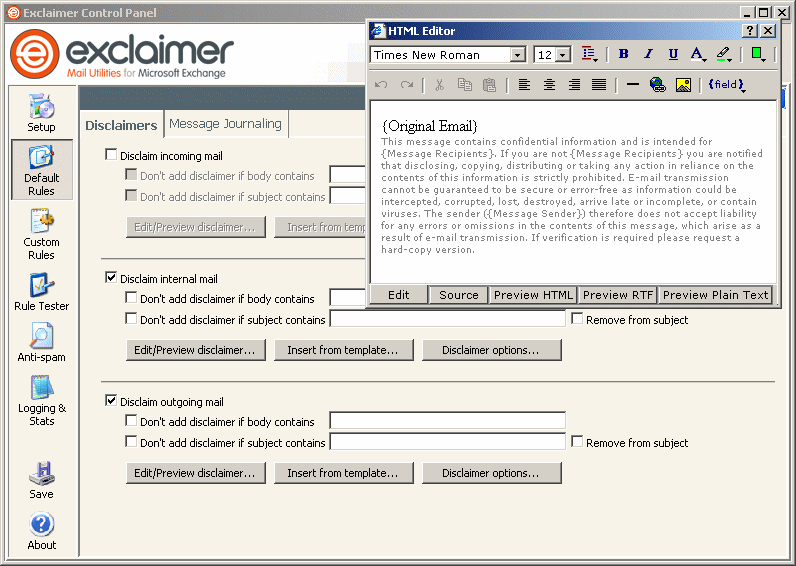 Exclaimer for Microsoft Exchange