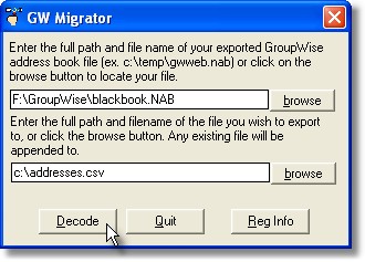 GW Migrator 1.0E-Mail by Streiff Information Services - Software Free Download