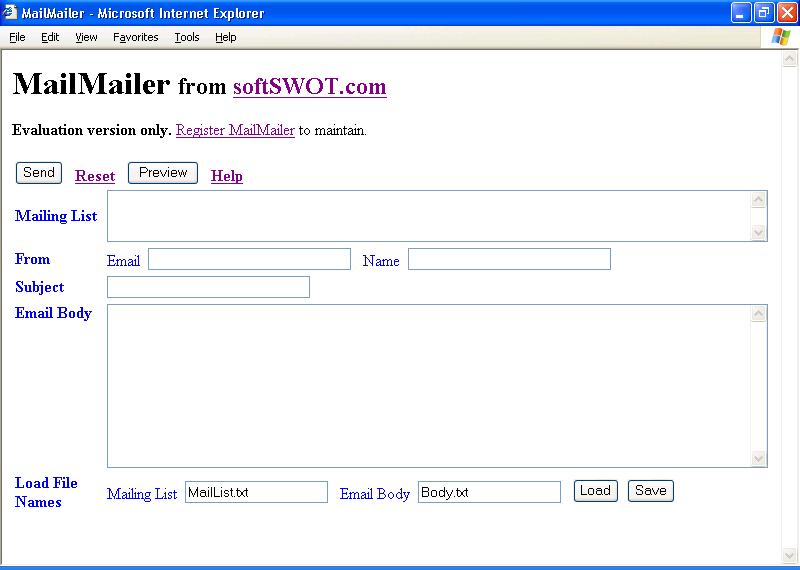 Mail Mailer 20E-Mail by softSWOT - Software Free Download