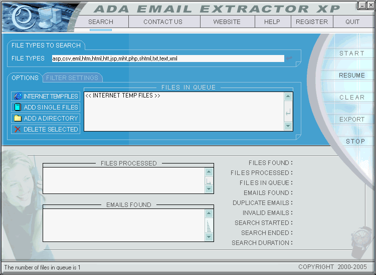 Ada Email Extractor XP