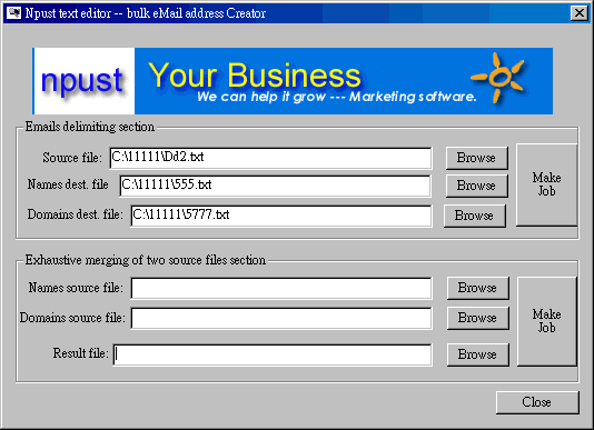 Npust eMail address Creator