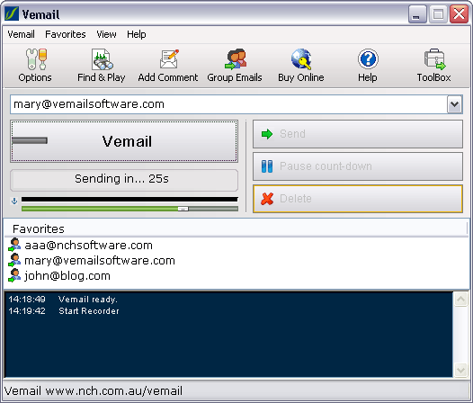 Vemail Voice Email Software for Windows