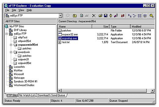 eFTP Explorer 1.10FTP by ediSys Corp. - Software Free Download