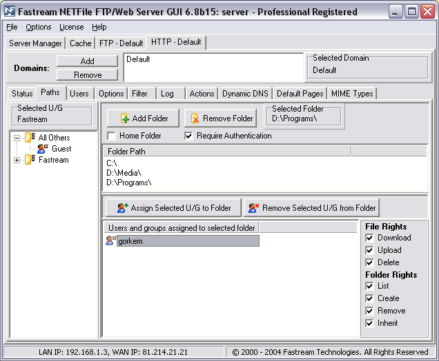 Fastream NETFile FTP Client