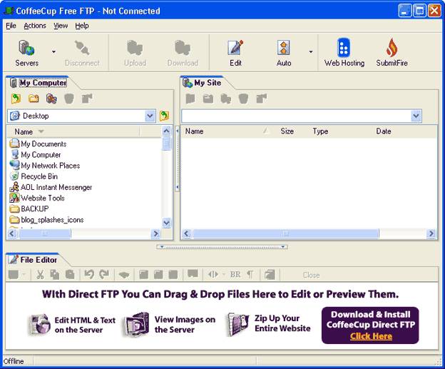 CoffeeCup Free FTP 3.0FTP by CoffeeCup Software, Inc. - Software Free Download
