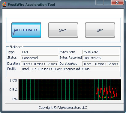 FrostWire Acceleration Tool