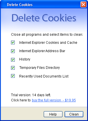 Delete Cookies