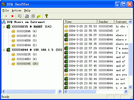 ICQ Sniffer 1.2