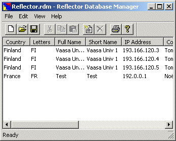 Reflector Database Manager
