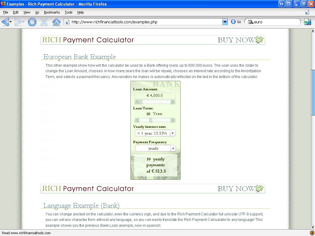 Rich Payment Calculator