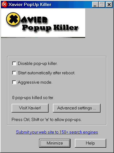 Xavier PopUp Killer