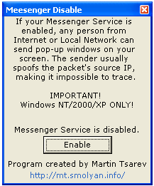 Messenger Disable