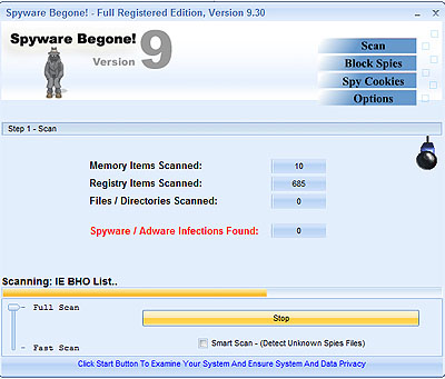 Free Spyware Begone 2009