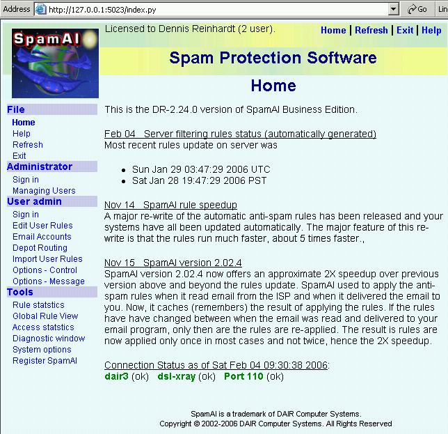 SpamAI AntiSpam Filter Software DR4.10.0
