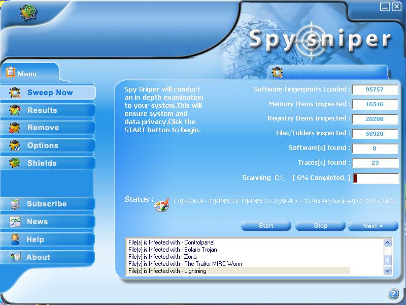  Spy Sniper Advanced Spyware Remover