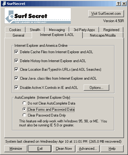 SurfSecret Privacy Protector