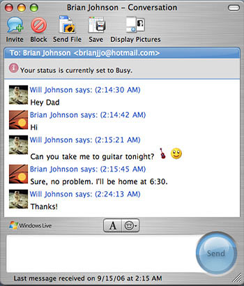 MSN Messenger for Mac