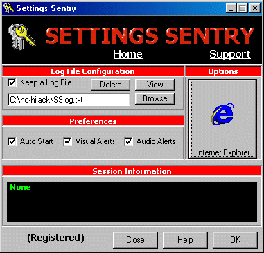 Settings Sentry
