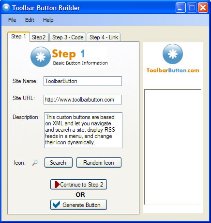 Toolbar Button Builder
