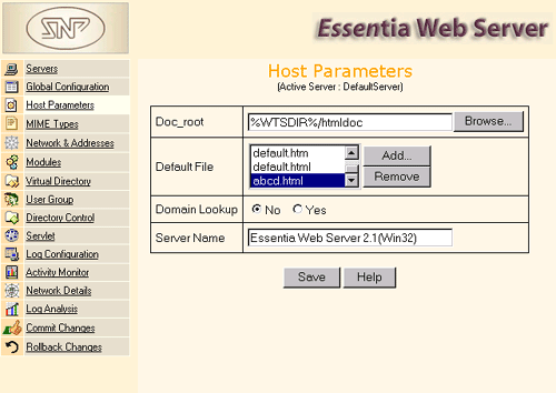 Essentia Web Server