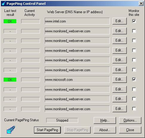PagePing 2.81Server Tools by Eastern Digital Pty Ltd - Software Free Download