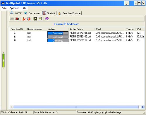Multipoint FTP Server 0.2.4Server Tools by Andreas Tramm - Software Free Download
