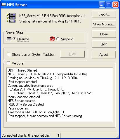 NFS client and server for windows ProNFS 2.8
