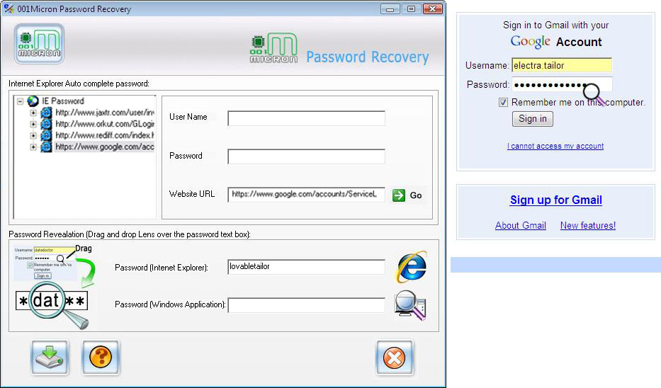 001Micron IE Password Revealer Utility