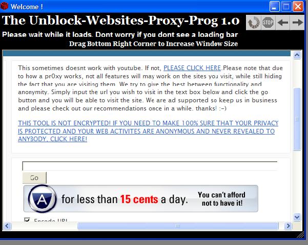 The unblock websites proxy program
