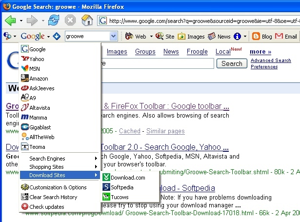 Groowe Firefox Toolbar