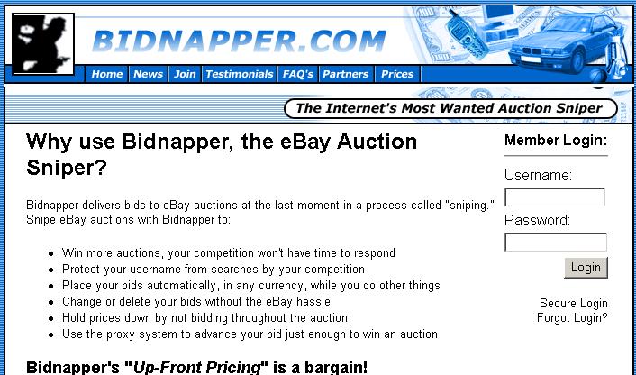 Bidnapper eBay Auction Sniper
