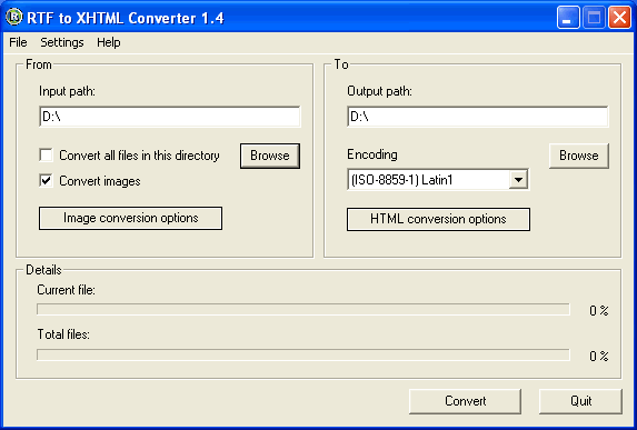 RTF to XHTML Converter