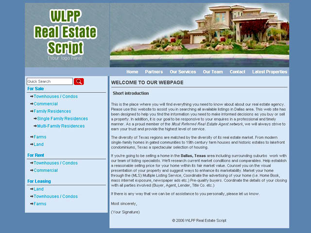 Wlpp Real Estate Script