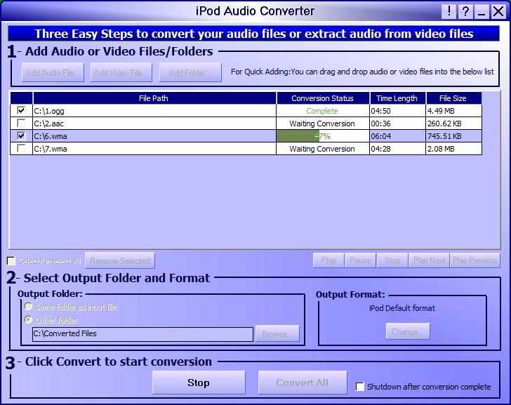 iPod Audio Converter Free MYN