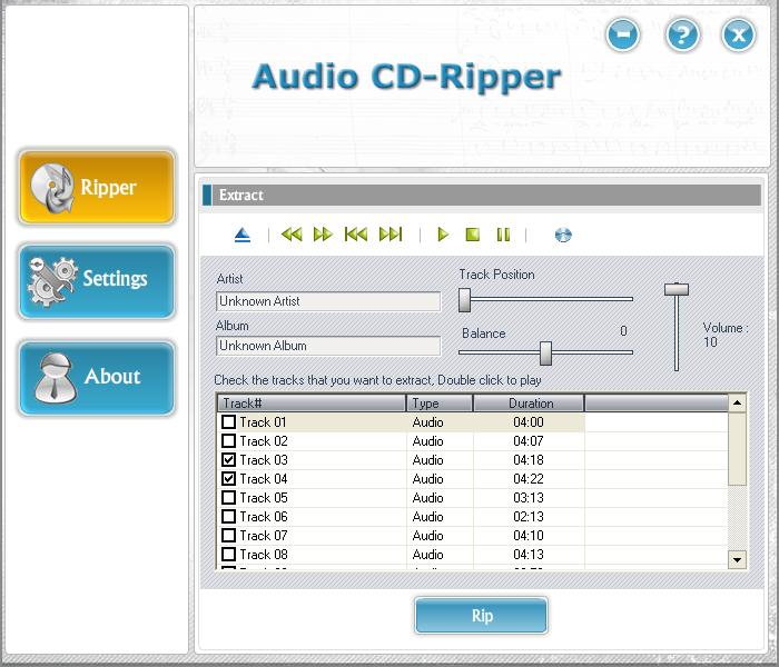Audio CD Ripper Free SD